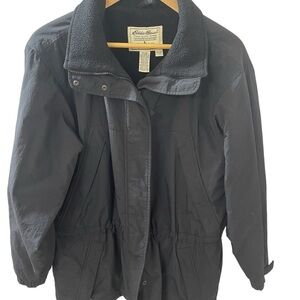 Eddie Bauer Polartec Black 100% Nylon Polyester Women’s Size Large Jacket